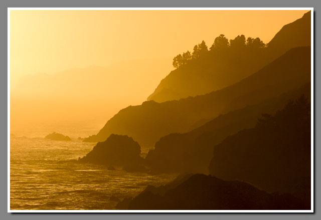 Julia Pfeiffer Burns State Park, Big Sur, California, sunset, layers, Pacific Ocean